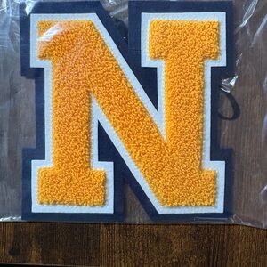 Yellow Chenille Varsity Letter N